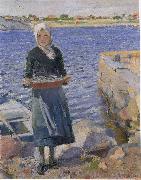 Christian Krohg Solskinn oil painting artist